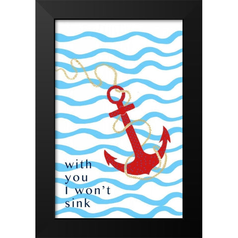 Sweet Anchor I Black Modern Wood Framed Art Print by Biscardi, Nicholas