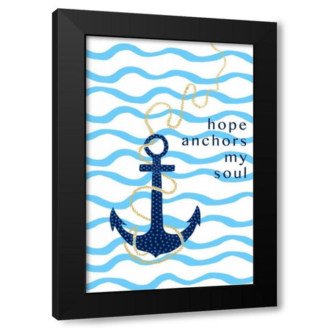 Sweet Anchor II Black Modern Wood Framed Art Print by Biscardi, Nicholas