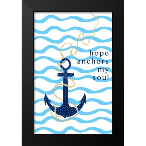Sweet Anchor II Black Modern Wood Framed Art Print by Biscardi, Nicholas