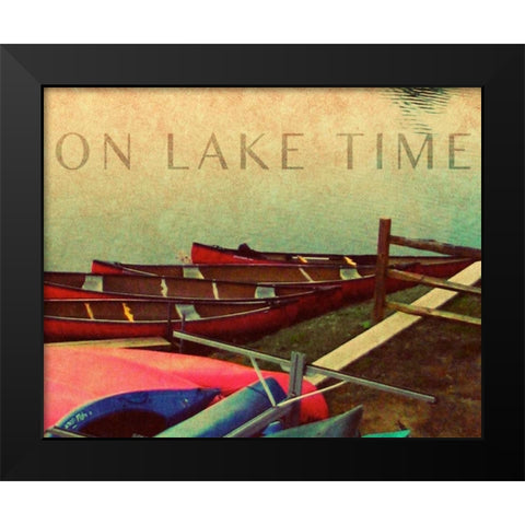 On Lake Time Black Modern Wood Framed Art Print by Biscardi, Nicholas