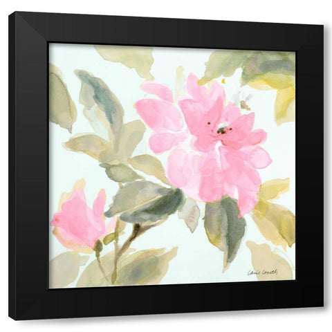 Early Pink Blooms I Black Modern Wood Framed Art Print by Loreth, Lanie