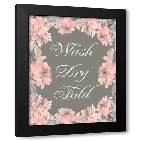 Wash Dry Fold Black Modern Wood Framed Art Print by Loreth, Lanie
