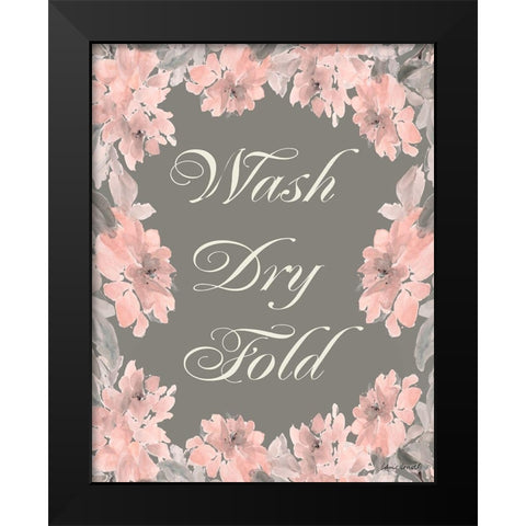 Wash Dry Fold Black Modern Wood Framed Art Print by Loreth, Lanie
