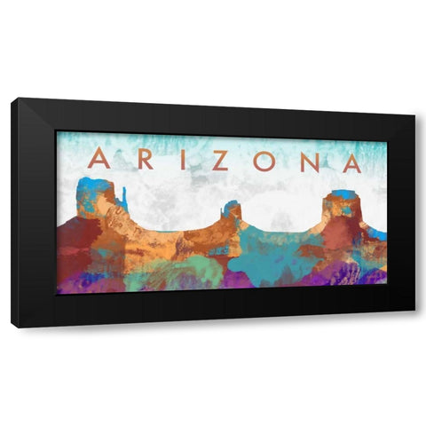 Arizona Black Modern Wood Framed Art Print with Double Matting by Meneely, Dan
