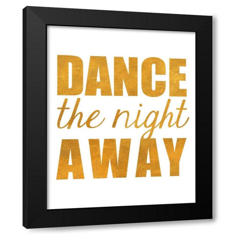 Dance and Be I Black Modern Wood Framed Art Print with Double Matting by SD Graphics Studio