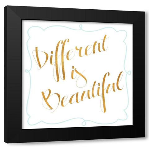 Beautiful and Smile I Black Modern Wood Framed Art Print with Double Matting by SD Graphics Studio