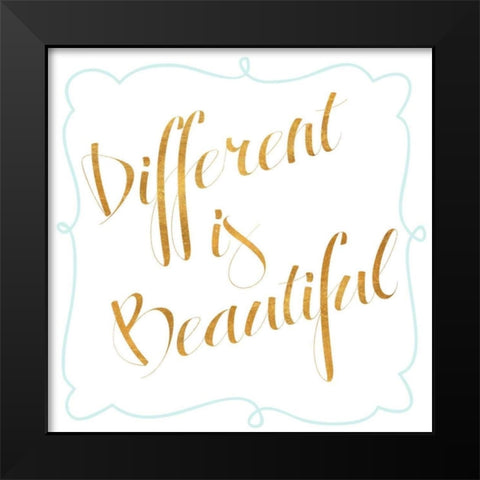 Beautiful and Smile I Black Modern Wood Framed Art Print by SD Graphics Studio