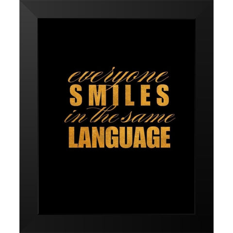 Smile Imagine I Black Modern Wood Framed Art Print by Studio, SD Graphics