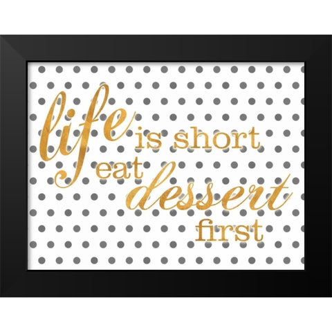 Life I Black Modern Wood Framed Art Print by SD Graphics Studio
