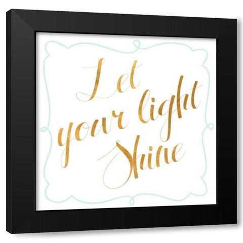 Sparkle and Shine II Black Modern Wood Framed Art Print with Double Matting by Studio, SD Graphics