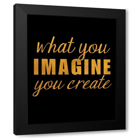 Smile Imagine II Black Modern Wood Framed Art Print with Double Matting by Studio, SD Graphics