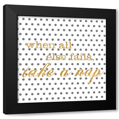 Life Square II Black Modern Wood Framed Art Print by SD Graphics Studio