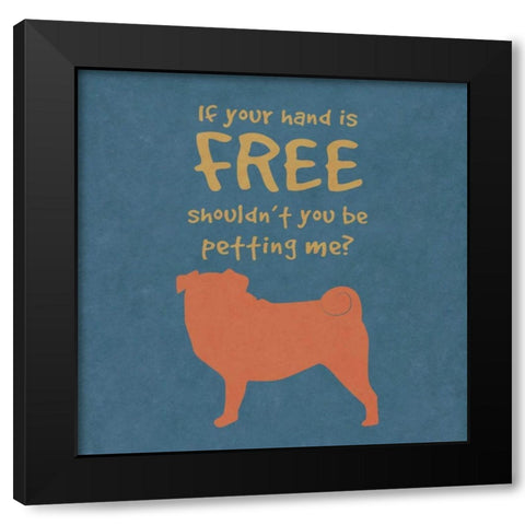 Deoge Says Square III Black Modern Wood Framed Art Print with Double Matting by Studio, Sd Graphics