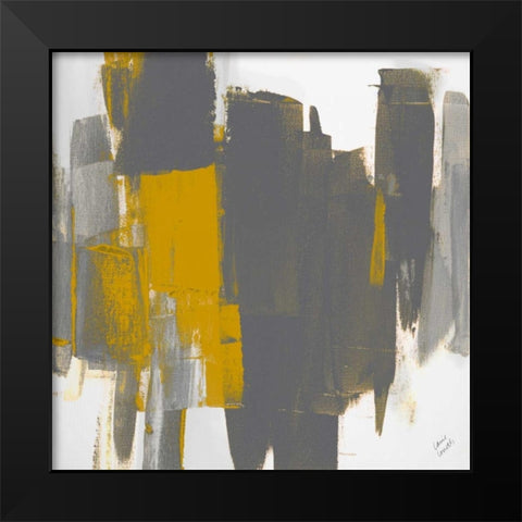 Prevailing Gray Square I Black Modern Wood Framed Art Print by Loreth, Lanie