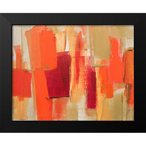 Red Sonata I Black Modern Wood Framed Art Print by Loreth, Lanie