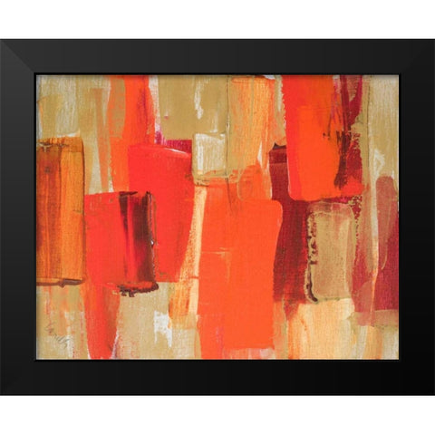 Red Sonata II Black Modern Wood Framed Art Print by Loreth, Lanie
