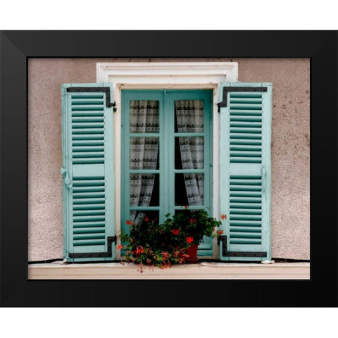 Fountain La Vacleuse Window Black Modern Wood Framed Art Print by Mansfield, Kathy