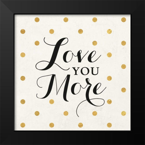 Love Words Black I Black Modern Wood Framed Art Print by SD Graphics Studio