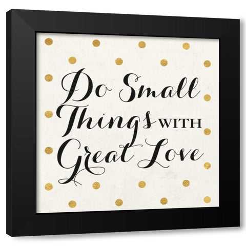 Love Words Black III Black Modern Wood Framed Art Print with Double Matting by SD Graphics Studio