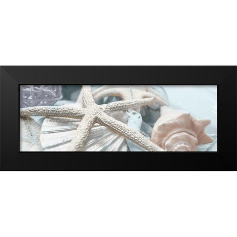 Gold Seashells I Black Modern Wood Framed Art Print by Bryant, Susan