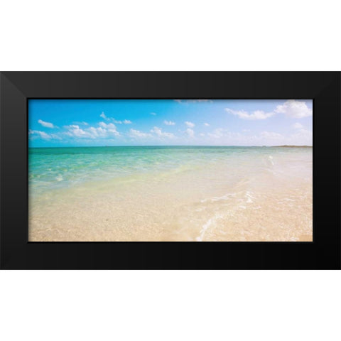 Sandy Paradise Black Modern Wood Framed Art Print by Bryant, Susan