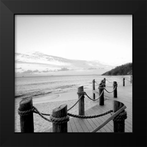 Dockside Paradise I Black Modern Wood Framed Art Print by Bryant, Susan