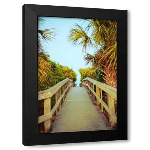 Palm Walkway I Black Modern Wood Framed Art Print by Bryant, Susan