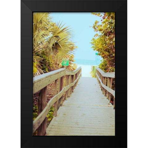 Palm Walkway II Black Modern Wood Framed Art Print by Bryant, Susan