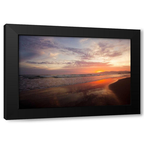 Golden Sunset Black Modern Wood Framed Art Print by Bryant, Susan