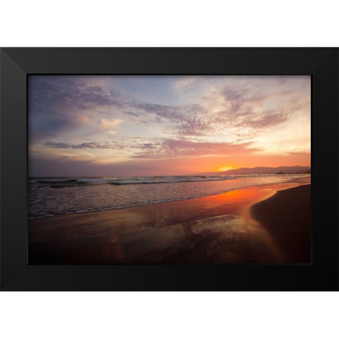 Golden Sunset Black Modern Wood Framed Art Print by Bryant, Susan