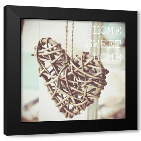 Home Sweet Home Black Modern Wood Framed Art Print by Peck, Gail