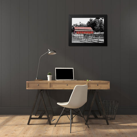 BW Rustic Barn Black Modern Wood Framed Art Print by Peck, Gail