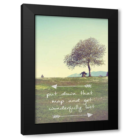 Wonderfully Lost Black Modern Wood Framed Art Print by Peck, Gail