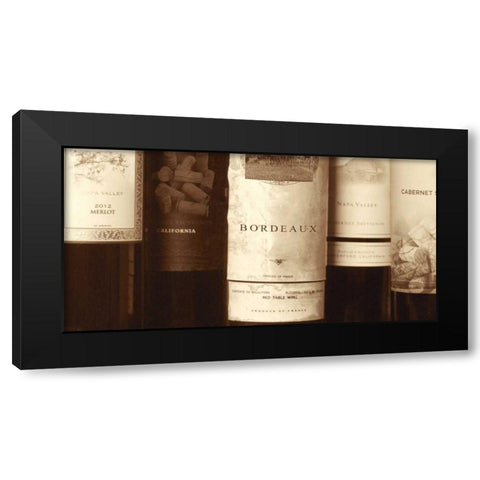 Wine Black Modern Wood Framed Art Print by Peck, Gail