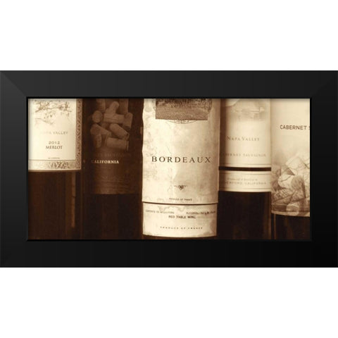 Wine Black Modern Wood Framed Art Print by Peck, Gail