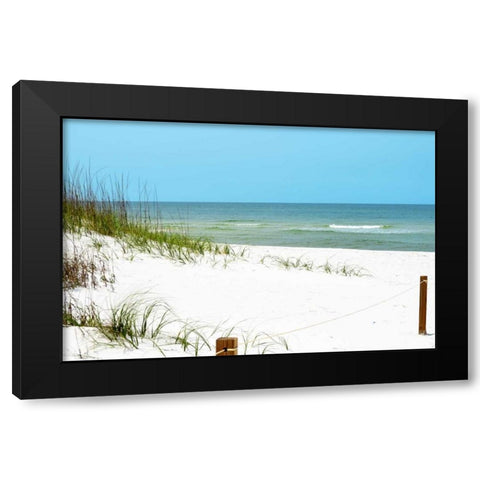 White Sandy Beach II Black Modern Wood Framed Art Print by Peck, Gail