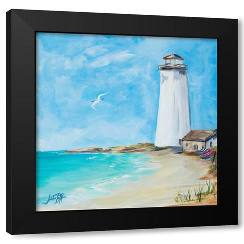 The Lighthouses III Black Modern Wood Framed Art Print with Double Matting by DeRice, Julie