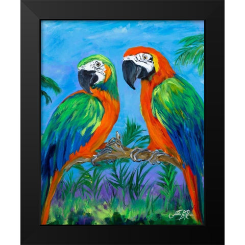 Island Birds I Black Modern Wood Framed Art Print by DeRice, Julie