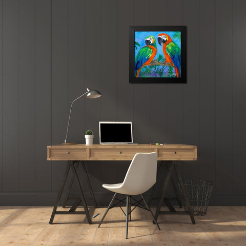 Island Birds Square I Black Modern Wood Framed Art Print by DeRice, Julie