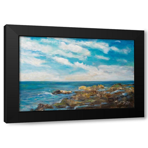 Into the Horizon I Black Modern Wood Framed Art Print by DeRice, Julie