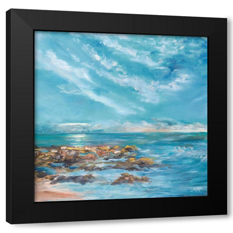 Into the Horizon Square II Black Modern Wood Framed Art Print with Double Matting by DeRice, Julie