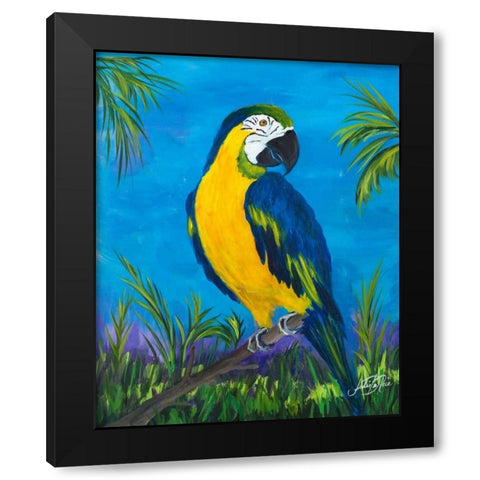 Island Birds II Black Modern Wood Framed Art Print by DeRice, Julie