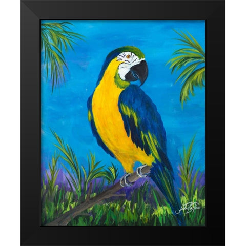 Island Birds II Black Modern Wood Framed Art Print by DeRice, Julie