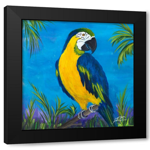 Island Birds Square II Black Modern Wood Framed Art Print by DeRice, Julie