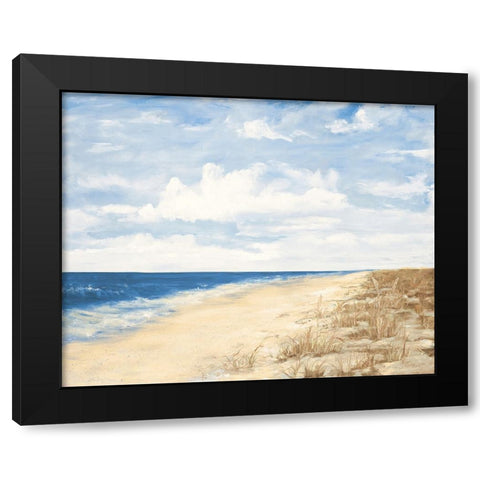 Day At The Beach Black Modern Wood Framed Art Print with Double Matting by DeRice, Julie