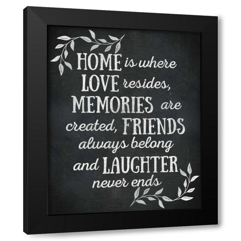 Home Forever I Black Modern Wood Framed Art Print with Double Matting by Studio, Sd Graphics