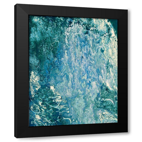 The Sea Black Modern Wood Framed Art Print by Mercado, M.
