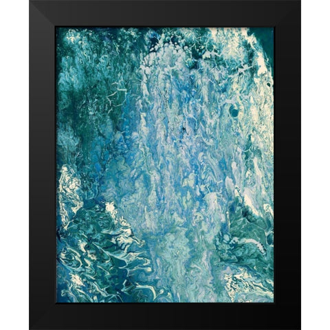 The Sea Black Modern Wood Framed Art Print by Mercado, M.
