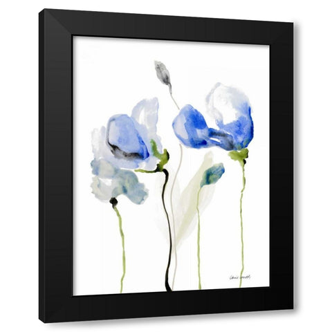 All Poppies II Black Modern Wood Framed Art Print by Loreth, Lanie