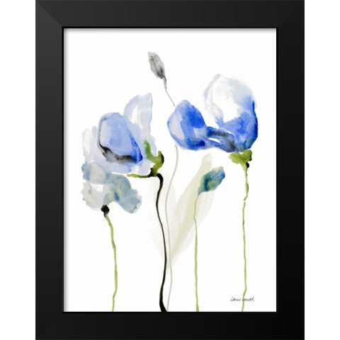 All Poppies II Black Modern Wood Framed Art Print by Loreth, Lanie